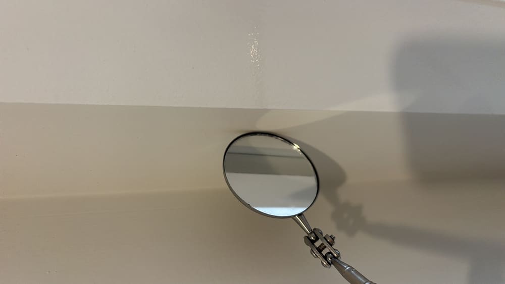 Caulk the gaps, recorded during a pre-purchase inspection in Beveridge