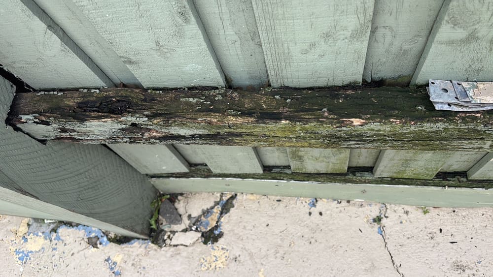 Fungal decay was found in several areas and requires maintenance repairs or timber replacement, Coburg, Whittlesea