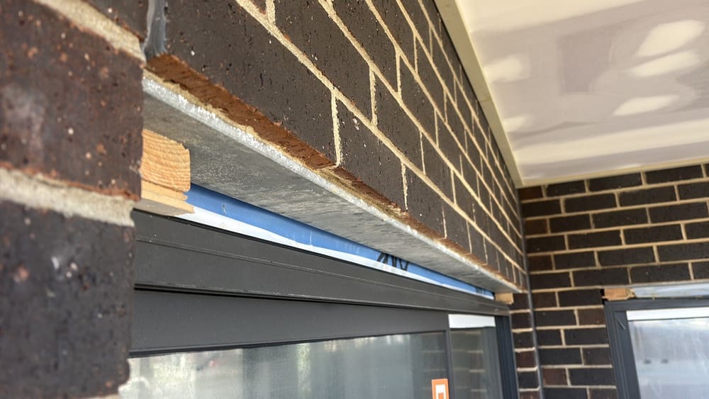 Infill/caulking to door head and sides, recorded during a pre-purchase inspection in Beveridge